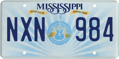MS license plate NXN984
