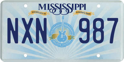MS license plate NXN987