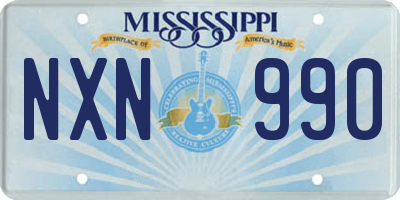 MS license plate NXN990