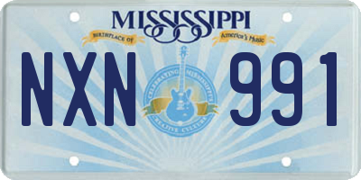 MS license plate NXN991