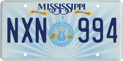MS license plate NXN994