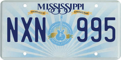 MS license plate NXN995