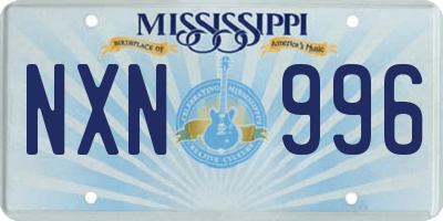MS license plate NXN996