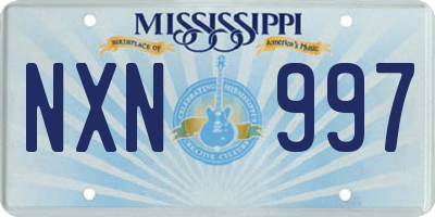 MS license plate NXN997