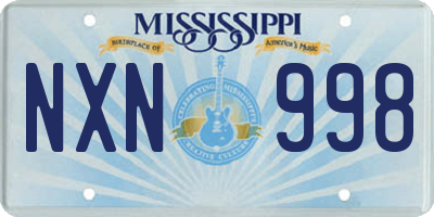 MS license plate NXN998