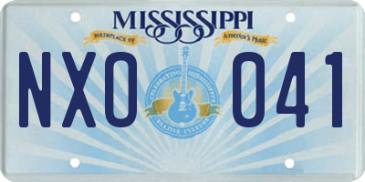 MS license plate NXO041