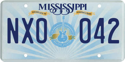 MS license plate NXO042
