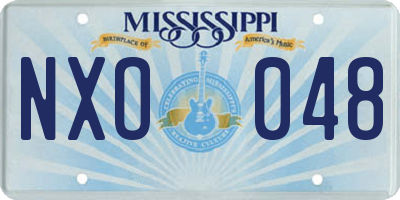 MS license plate NXO048