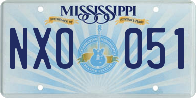 MS license plate NXO051