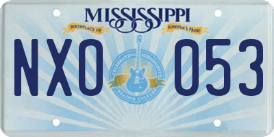 MS license plate NXO053