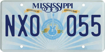 MS license plate NXO055