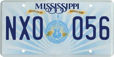 MS license plate NXO056