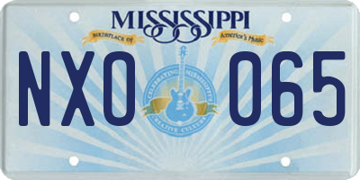 MS license plate NXO065