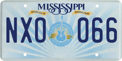 MS license plate NXO066