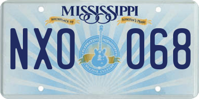 MS license plate NXO068