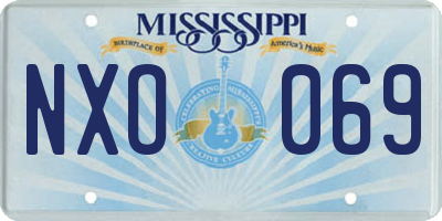 MS license plate NXO069