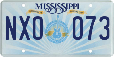 MS license plate NXO073