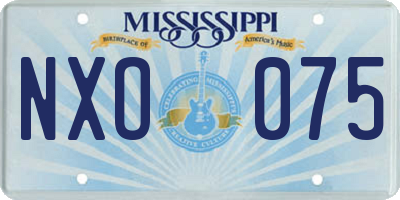 MS license plate NXO075