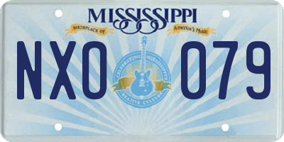 MS license plate NXO079