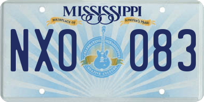 MS license plate NXO083