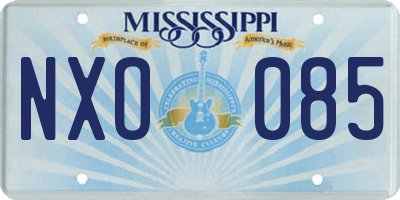 MS license plate NXO085