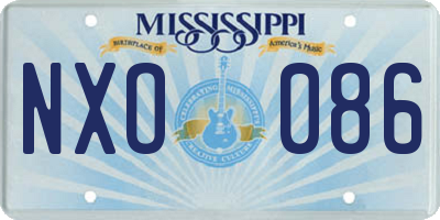MS license plate NXO086