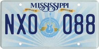 MS license plate NXO088