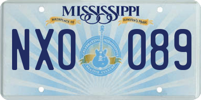 MS license plate NXO089