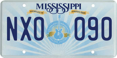 MS license plate NXO090