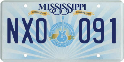 MS license plate NXO091