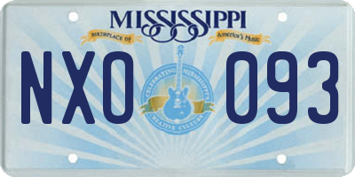 MS license plate NXO093