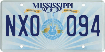 MS license plate NXO094