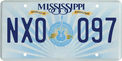 MS license plate NXO097