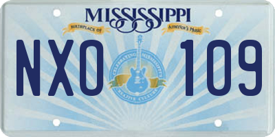 MS license plate NXO109