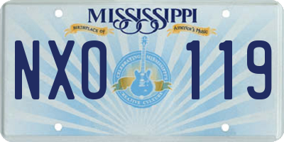 MS license plate NXO119