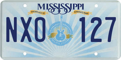MS license plate NXO127