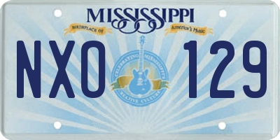 MS license plate NXO129
