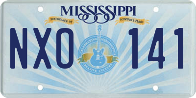 MS license plate NXO141