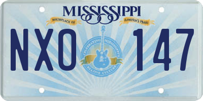 MS license plate NXO147