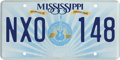 MS license plate NXO148