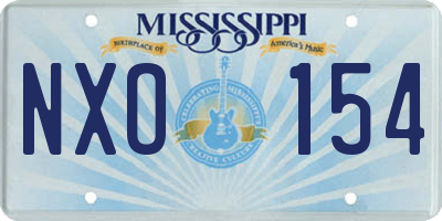 MS license plate NXO154