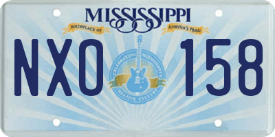 MS license plate NXO158