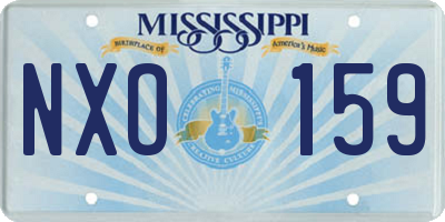 MS license plate NXO159