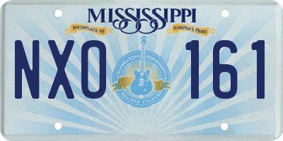MS license plate NXO161