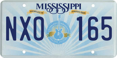 MS license plate NXO165