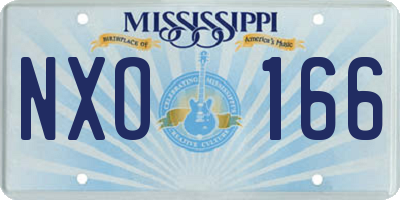 MS license plate NXO166