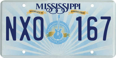 MS license plate NXO167