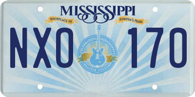 MS license plate NXO170