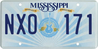 MS license plate NXO171
