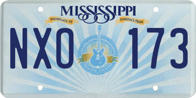 MS license plate NXO173